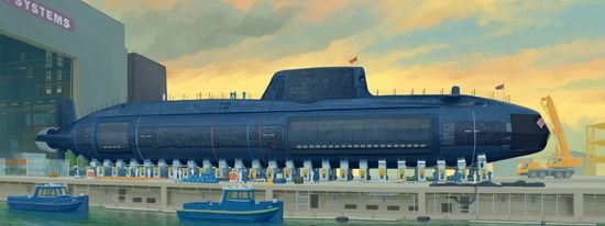 HMS Astute 1/144 Model Submarine Kit #5909 by Trumpeter