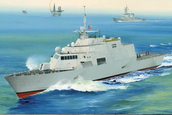 USS Freedom (LCS-1) 1/350 Model Ship Kit #04549 by Trumpeter