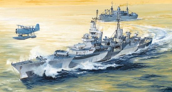USS Indianapolis CA-35 1944 1/350 Model Ship Kit #5327 by Trumpeter