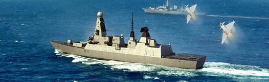 HMS Type 45 Destroyer 1/350 Model Ship Kit #4550 by Trumpeter