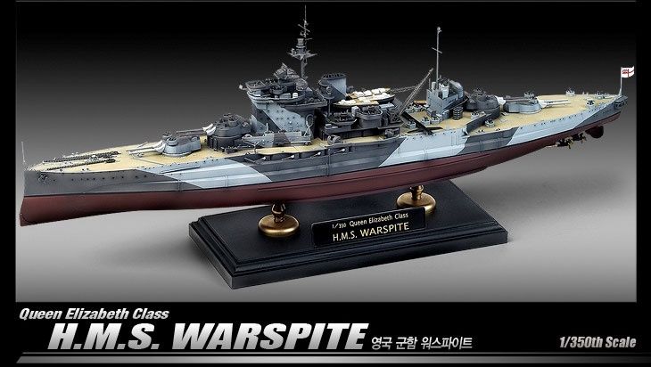 HMS Warspite 1/350 Model Ship Kit #14105 by Academy