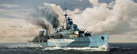 HMS Belfast 1942 1/350 Model Ship Kit #05334 by Trumpeter
