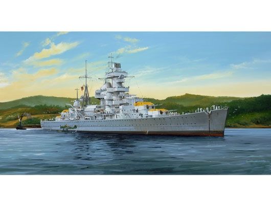German Cruiser Admiral Hipper 1941 1/350 Model Ship Kit #5317 by Trumpeter