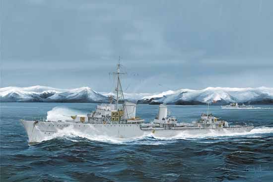 German Zerstorer Z-25 1944 1/350 Model Ship Kit #5321 by Trumpeter