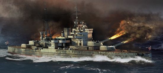 HMS Queen Elizabeth 1941 1/700 Model Ship Kit #5794 by Trumpeter
