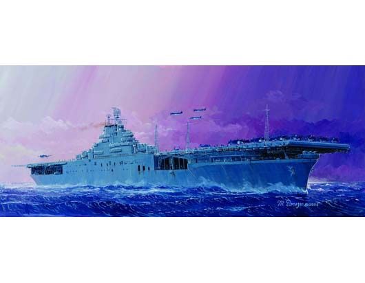 USS Essex CV-9 Aircraft Carrier 1/700 Model Ship Kit #05728 by Trumpeter