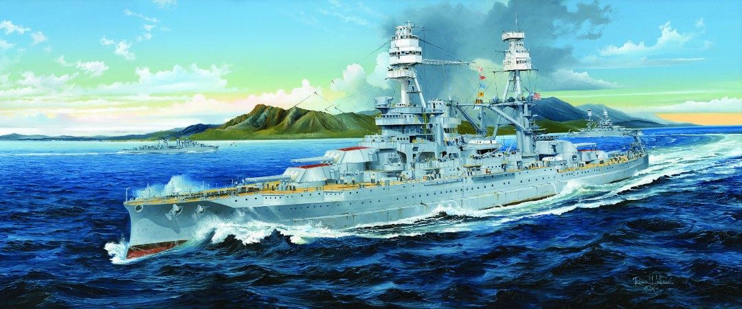 USS Arizona BB-39 1941 1/200 Model Ship Kit #3701 by Trumpeter