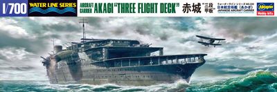 Akagi Three Flight Deck 1/700 Model Ship Kit #49220 by Hasegawa