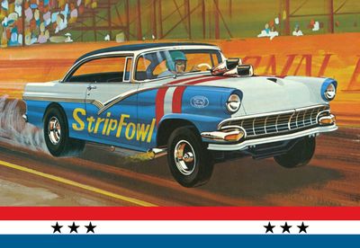 1956 Ford Victoria Hardtop 1/25 Model Car Kit #1308 by AMT