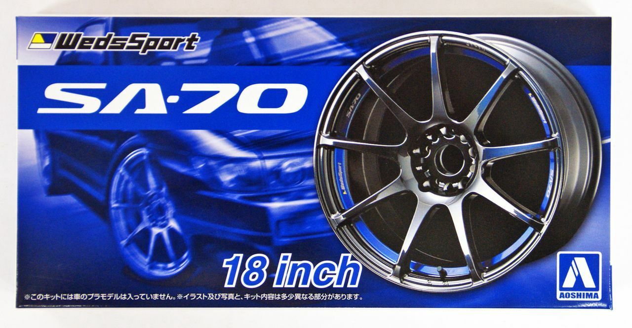 Weds Sports SA-70 18inch Wheel Parts 1/24 Car Accessory Model Kit #05463 by Aoshima