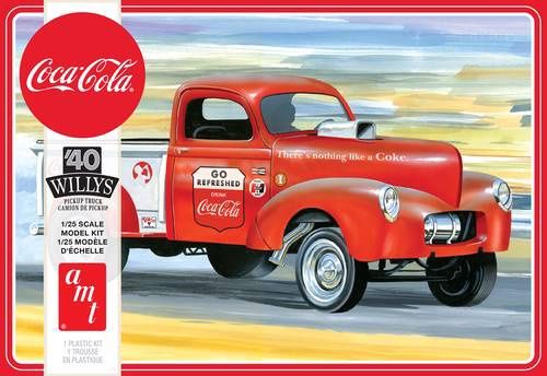 1940 Willys Coca-Cola Pickup Truck 1/25 Model Car Kit #1145 by AMT