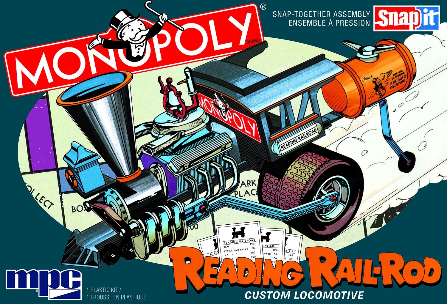 Monopoly Reading Railroad Custom Locomotive 1/25 Model Vehicle Kit #945 by MPC