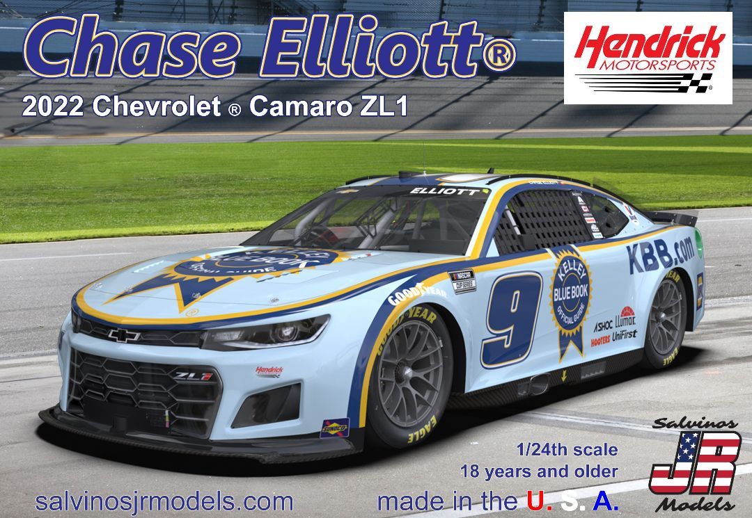 Hendrick - Chase Elliott 2022 Camaro Kelley 1/24 Model Car Kit #HMC2022CEK by Salvinos JR