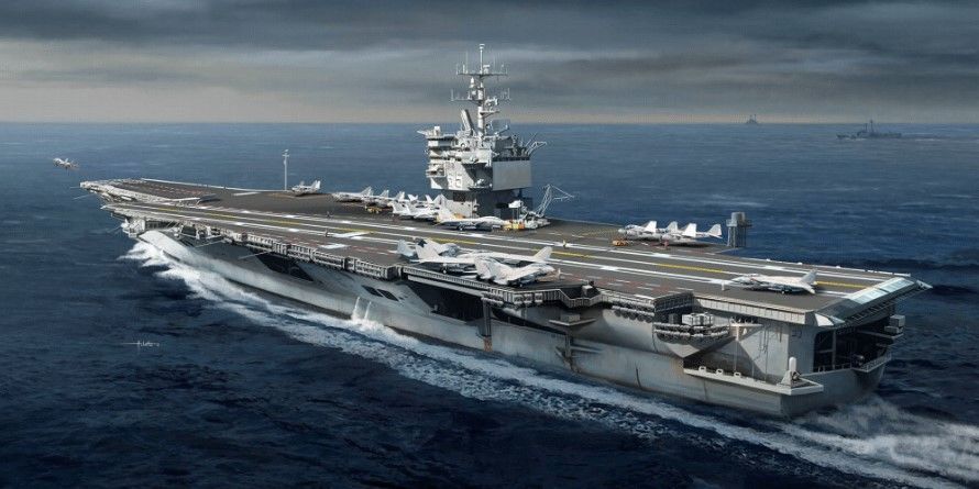 USS Enterprise CVN-65 1/600 Model Aircraft Carrier Kit #14400 by Academy