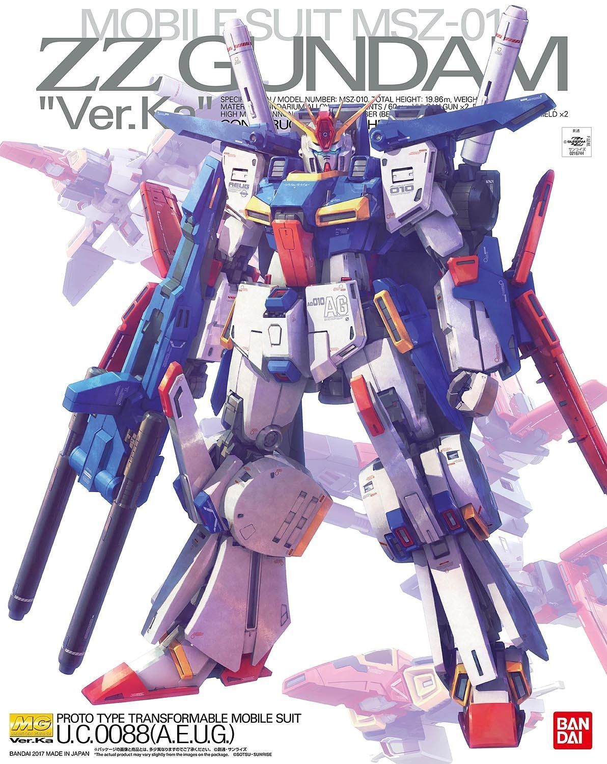 MG 1/100 MSZ-010 ZZ Gundam Ver. Ka #5063151 by Bandai