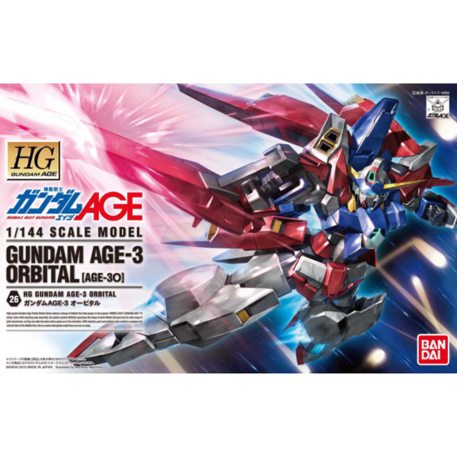 HG AGE #26 1/144 Gundam AGE-3 Orbital #5062830 by Bandai