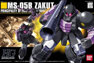 HGUC #068 1/144 MS-05B Zaku I Black Tri Stars #5060661 by Bandai