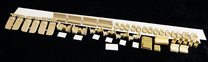 Universal Interior Business Car Kit (HO) #9490 by Palace Car Co.