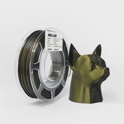 Hello3D Bi-Colour Gold &amp; Black PLA
