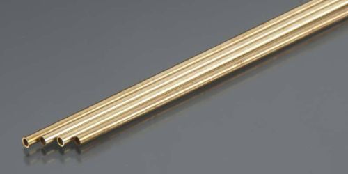 K&amp;S Brass Tube 2mm OD x .225mm Thin Wall 4/CARD KSE9832