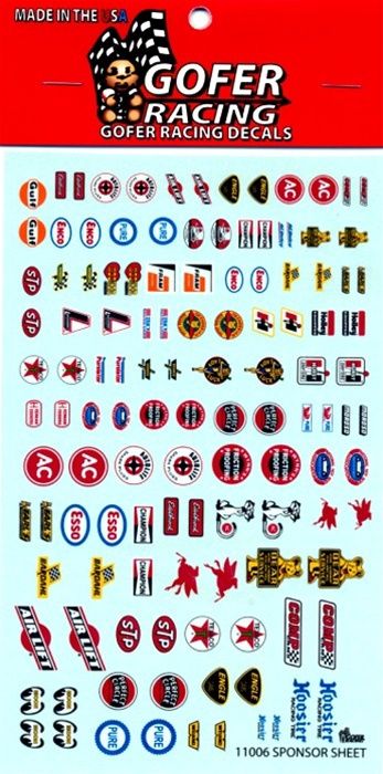 Sponsor Sheet Decals 1/24 by Gofer Racing