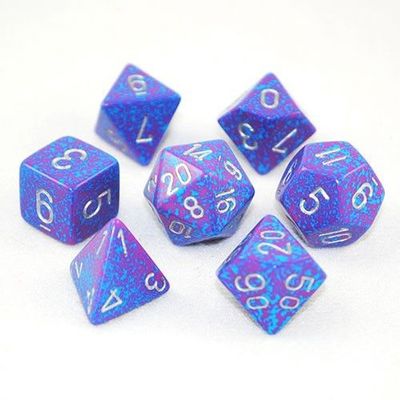 Chessex Speckled 7-Die Set Silver Tetra CHX25347