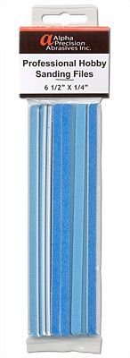 Alpha Abrasives Hobby File Medium 1/4"X6 1/2" 120/240 Grit ALP309