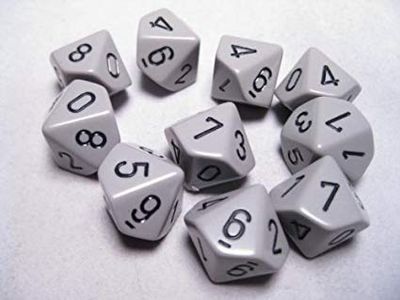 Chessex Opaque 7-Die Set Dark Grey/Black CHX25410