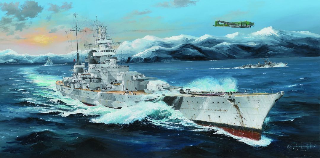 German Scharnhorst Battleship 1/200 Model Ship Kit #03715 by Trumpeter