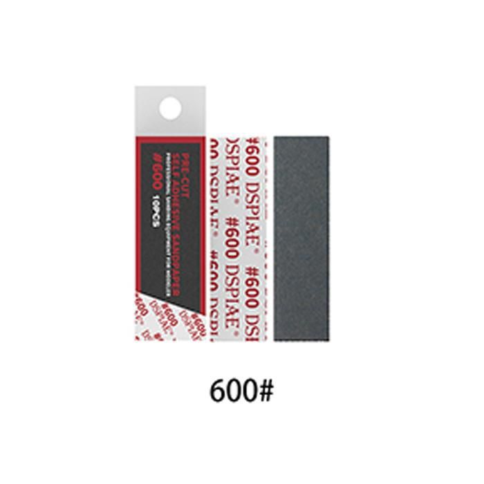 DSPIAE Pre-Cut Adhesive Sandpaper #600