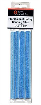 Alpha Abrasives Hobby File Medium 1/8"X6 1/2" 120/240 Grit ALP306