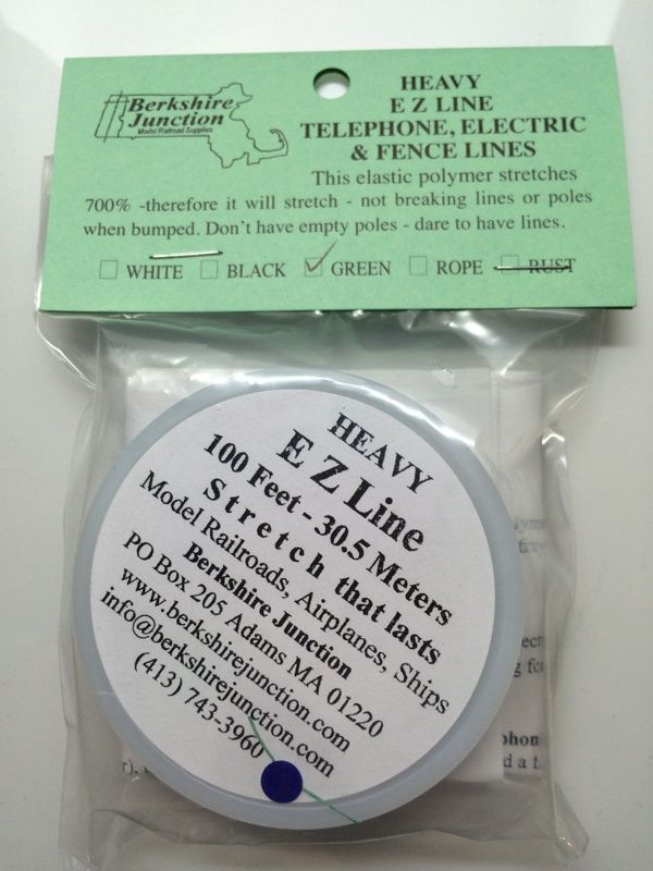 Berkshire Junction EZ Line Heavy Green Model Railroads/Airplanes, 100 Feet