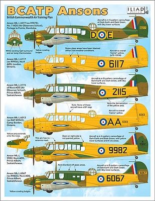 BCATP Anson Decals 1/48 by Iliad Design