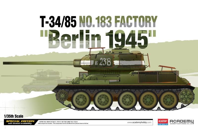 T-34/85 No.183 Factory "Berlin 1945" 1/35 by Academy