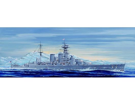 HMS HOOD 1931 1/7000 Model Ship Kit #05741 by Trumpeter