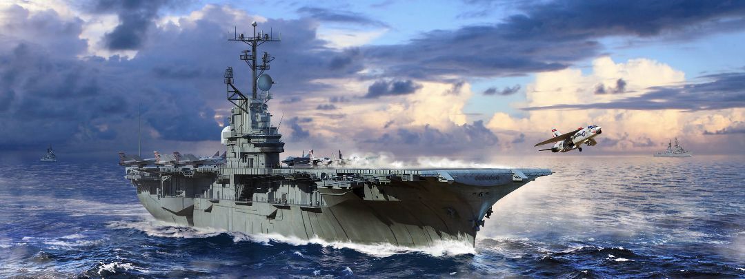 USS Intrepid CVS-11 1/700 Model Ship Kit #6743 by Trumpeter