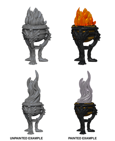 D&amp;D Unpainted Mini - Braziers 73034