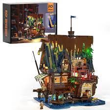 Funwhole: Medieval Pier Inn LED Light Construction Building Model Set 2143 Pcs