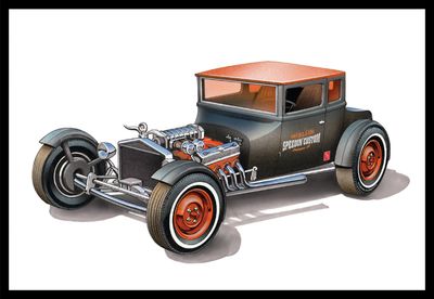1925 Ford T "Chopped" 1/25 Model Car Kit #1167 by AMT