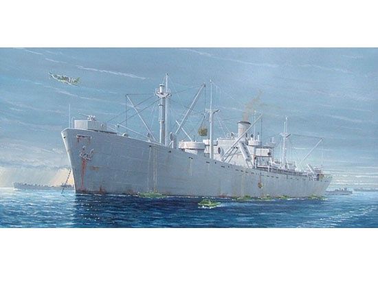 WW2 Liberty Ship S.S. Jeremiah O'Brien 1/350 Model Ship Kit #5301 by Trumpeter