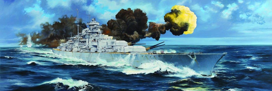German Battleship Bismarck 1/200 Model Ship Kit #3702 by Trumpeter