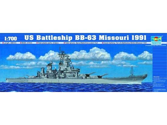 U.S. Battleship BB-63 Missouri 1991 1/700 #05705 by Trumpeter