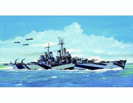 USS BALTIMORE CA-68 1944 1/700 Model Ship Kit #5725 by Trumpeter