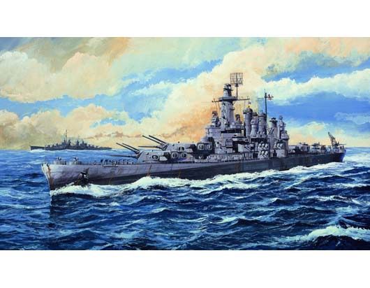 USS Washington BB-56 Battleship 1/700 Model Ship Kit #05735 by Trumpeter