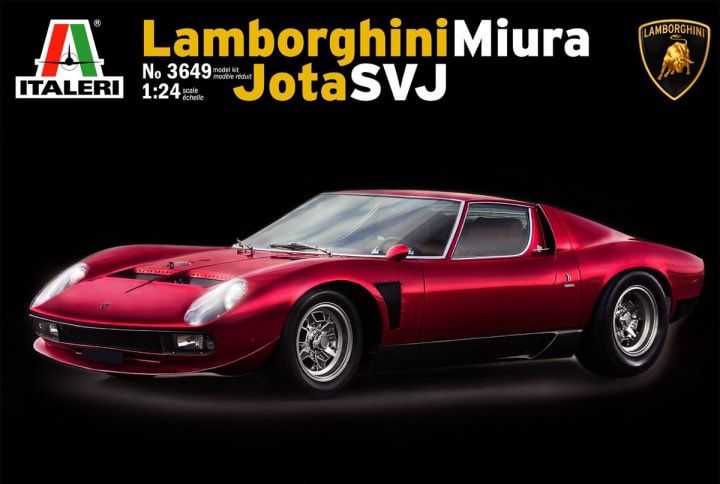 Lamborghini Miura Jota SVJ 1/24 Model Car Kit #3649 by Italeri