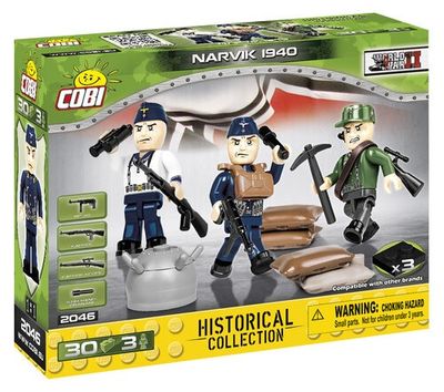 Cobi Historical Collection WWII: 2046 German 1st Infantry 3 Fig. 30 PCS