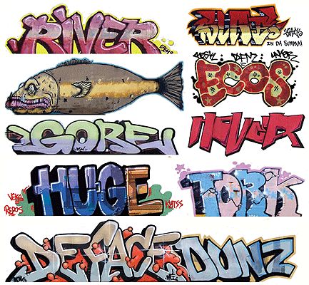 Blair Line Mega Set Modern "Tagger" Graffiti Decals Mega Set #07