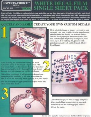 Bare Metal White Laser 3-Pack Decal Paper