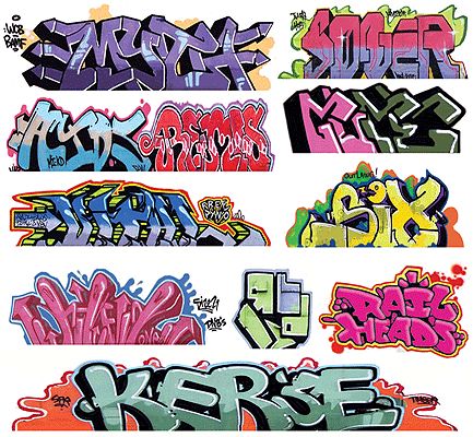 Blair Line Mega Set Modern "Tagger" Graffiti Decals Mega Set #08