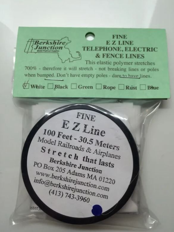 Berkshire Junction EZ Line Fine White Model Railroads/Airplanes, 100 Feet